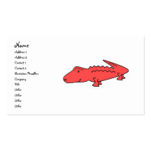 Red alligator business card templates