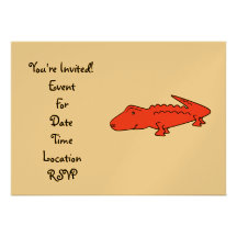 Red alligator custom invites