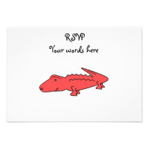 Red alligator custom invites