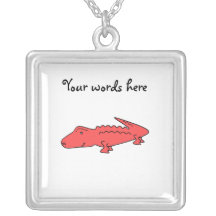 Red alligator necklace