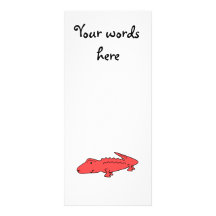 Red alligator personalized rack card