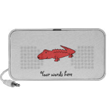 Red alligator travel speakers