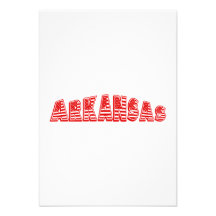 Red American Flag Arkansas Custom Invite