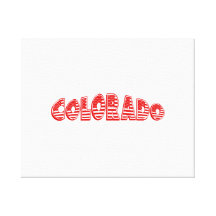 Red American Flag Colorado Canvas Prints