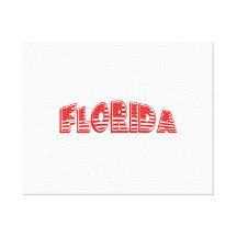 Red American Flag Florida Canvas Print