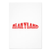 Red American Flag Maryland Announcement
