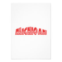 Red American Flag Michigan Invite