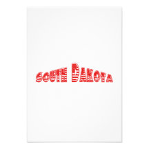 Red American Flag South Dakota Invites