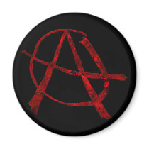 Red Anarchy Fridge Magnet