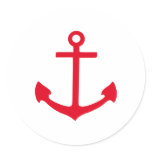 Red Anchor Sticker