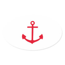 Red Anchor Sticker