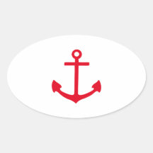 Red Anchor Sticker