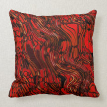 Red And Black Abstract Cushion Pillows