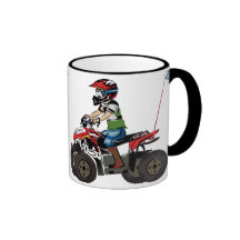 Red and Black ATV Kid Coffee Mugs