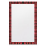 red and black border stationery