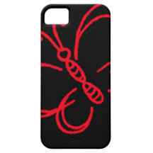 Red and Black Butterfly iPhone 5 Cases