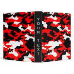 RED AND BLACK CAMO VINYL BINDERS