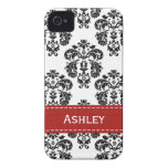 Red and Black Damask iPhone 4 Cases