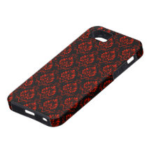 Red and Black Damask iPhone 5 Cases
