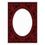 Red and Black Decorative Border Invitation