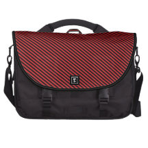 Red and Black Diagonal Stripes Commuter Bag
