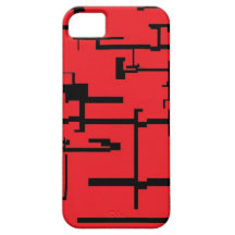 Red and Black Digital I-Phone Case iPhone 5 Covers