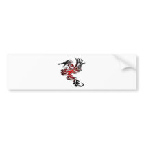Red and Black Dragon Bumper Sticker