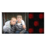 Red and Black Goth checkered photocard Photo Card Template