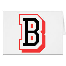 Red and Black Letter B Cards