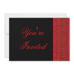 Red and Black Party Invitation