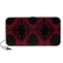 red and black romance diamond damask speaker system