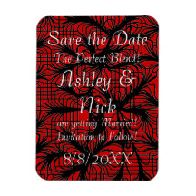 Red and Black Spiderweb Descriptive Save the Date!
