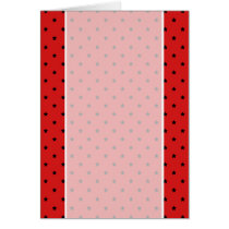 Red and Black Stars Pattern. Greeting Cards