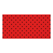 Red and Black Stars Pattern. Customized Photo Card