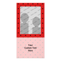 Red and Black Stars Pattern. Photo Card Template