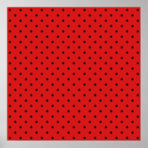 Red and Black Stars Pattern. Print