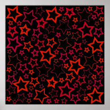 Red and Black Stars Posters