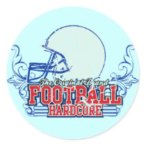 Red and Blue Football Hardcore Tshirts and Gifts Stickers