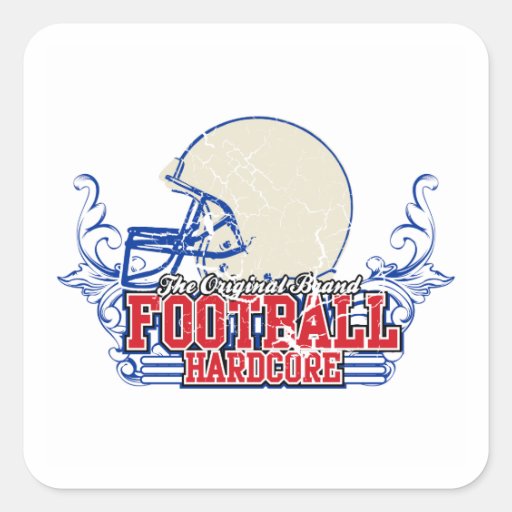 Red and Blue Football Hardcore Tshirts and Gifts Sticker
