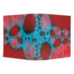 Red and Blue Fractal Vinyl Binder
