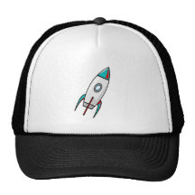 Red and Blue Rockets Mesh Hat