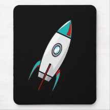 Red and Blue Rockets Mousepad