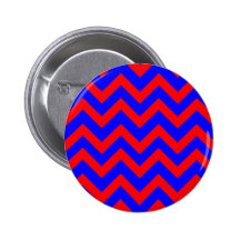 Red and Blue Zig Zags Buttons