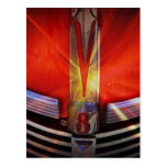 Red and Chrome V8 Post Card
