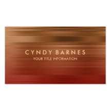 Red and Copper Stripe Business Card