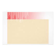 Red and Cream Drops Stationary Stationery