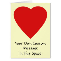 Red and Cream Love Heart Design. Greeting Cards