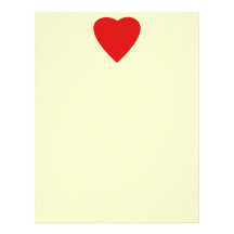 Red and Cream Love Heart Design. Letterhead Template