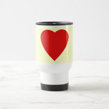 Red and Cream Love Heart Design. Mug