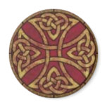 Red and Gold Celtic Knot Refrigerator Magnet
